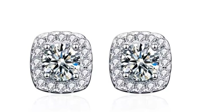 Ródiumozott ezüst fülbevalók