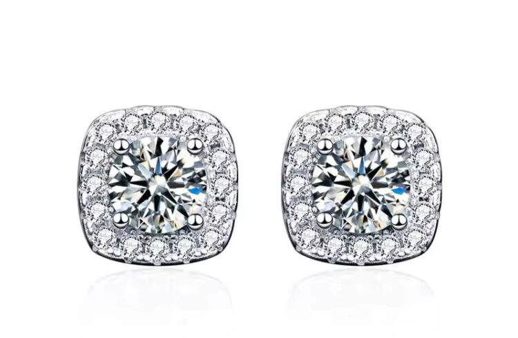 Ródiumozott ezüst fülbevalók